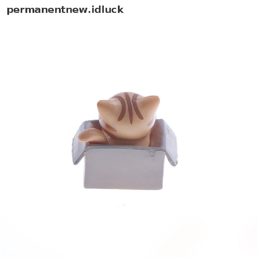 1 Pc Ornamen Miniatur Kucing Mini Bahan Resin Gaya Mediterrania