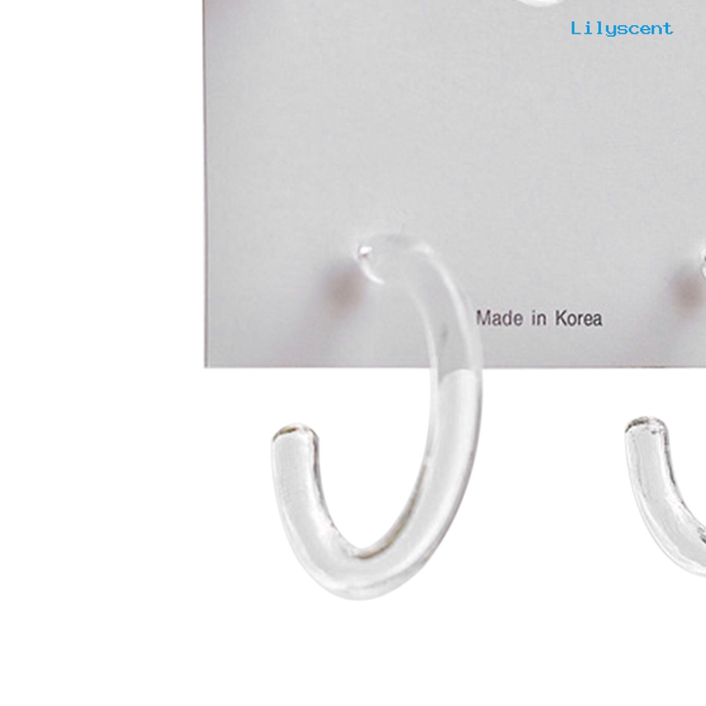 Ls Anting Hoop Bentuk Bulat C Bahan Akrilik Transparan Gaya Retro Untuk Wanita