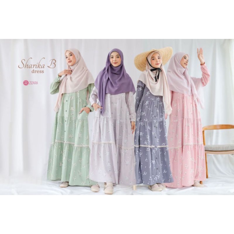 NEW OPEN PO Gamis Vintage Dewasa Rayon Sharika Dress by Zizara