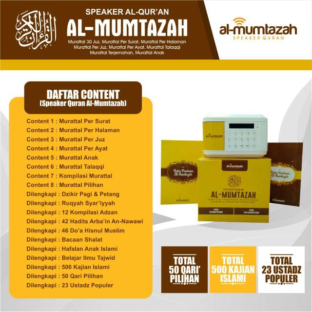 Speaker Al Quran Al Mumtazah 500 kajian terlengkap