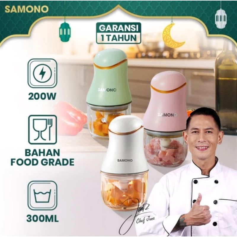 Chopper Mini SAMONO SW099 Food Processor Blender Daging 0.3L 200 Watt