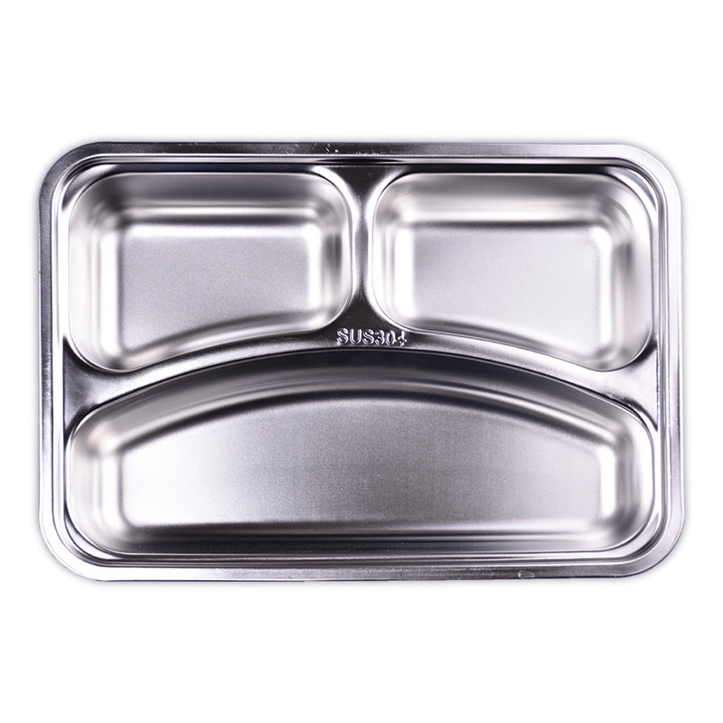 Kotak Makan 3 Sekat KM-015 / Lunch Box Stainless Steel Kenmaster