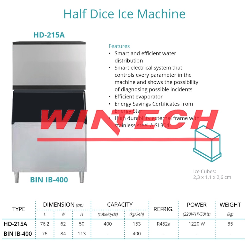 Jual Gea Hd 215a Half Dice Ice Machine Mesin Pembuat Es Batu 400cube Murah Shopee Indonesia 