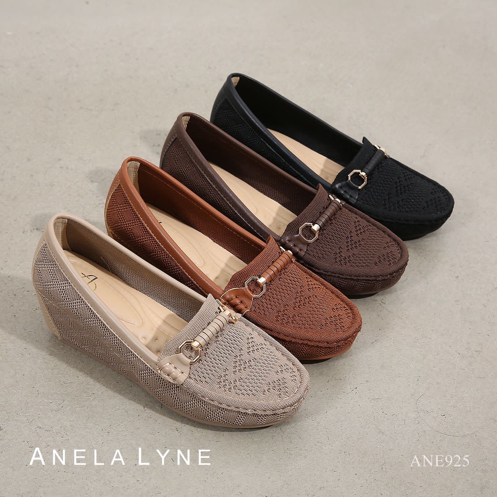 ANELA LYNE BLANCA SEPATU WEDGES KANVAS ANE925 ORIGINAL