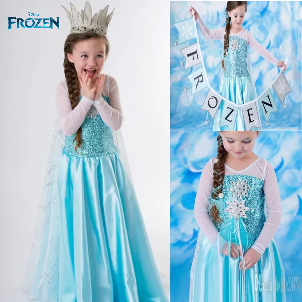 [Brandedbaby] KOSTUM PRINCESS ANAK IMPORT B2W2 / PRINCESS DRESS FROZEN