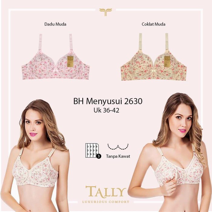 Bra Menyusui Merk Tally - Maternity Bra Tally 2630 - Bra Motif Bunga