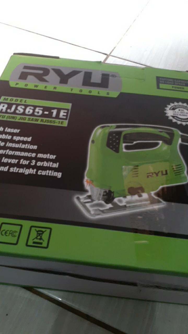 Ryu Mesin Jigsaw Jig Saw Laser Rjs65-1e Potong Triplek Gergaji Kayu