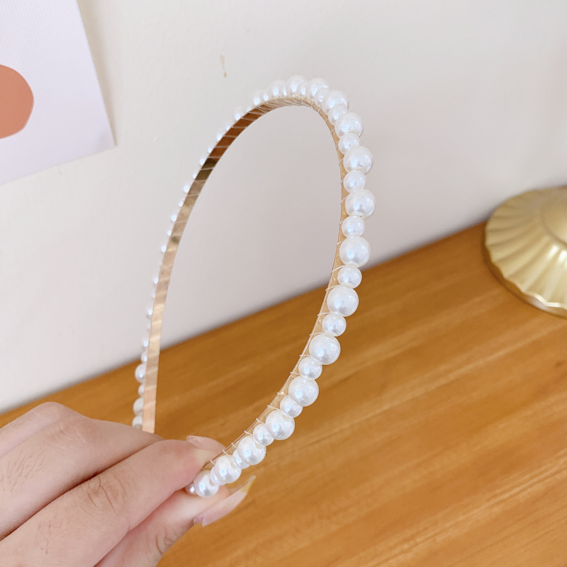 Bando Aksen Mutiara Imitasi simple Ala Korea Untuk Wanita
