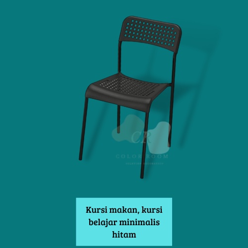 Kursi teras minimalis/ kursi tamu/ kursi makan, hitam