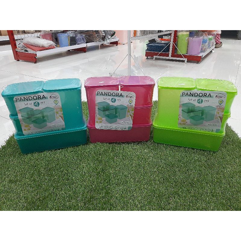 MP Toples set 4 pcs wadah makanan plastik PANDORA