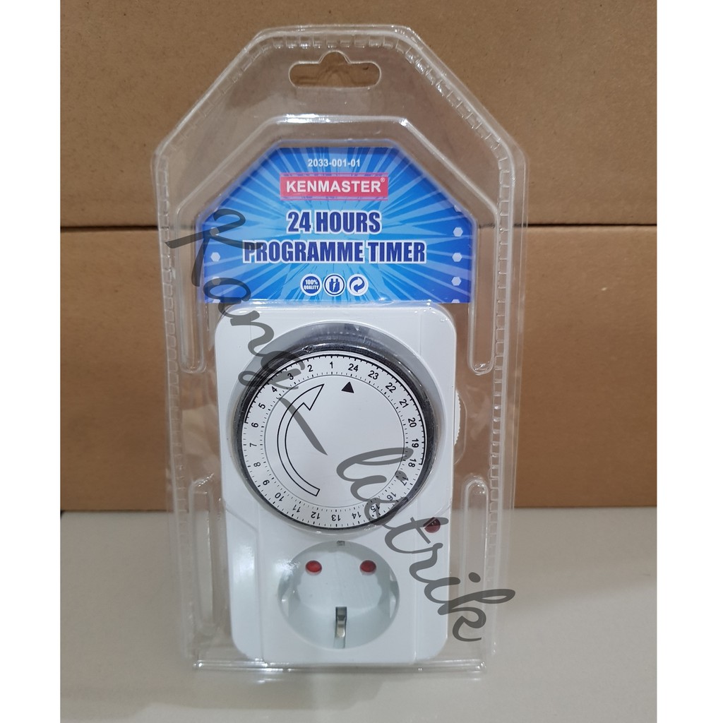 Stop Kontak Timer Analog / Manual 24 Jam Merk Kenmaster