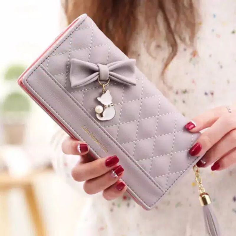 Medan Termurah KD51 Korean style Dompet panjang tebal fashion wanita Terlaris Dompet wanita