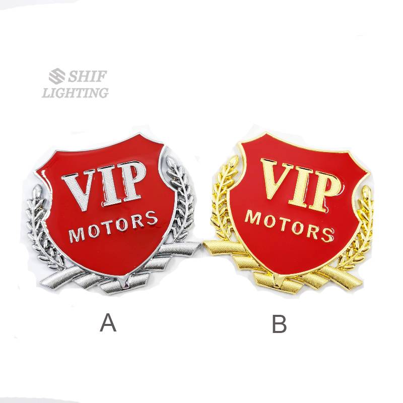 1pc Stiker Emblem Logo VIP Bahan Metal Untuk Dekorasi Mobil / Motor