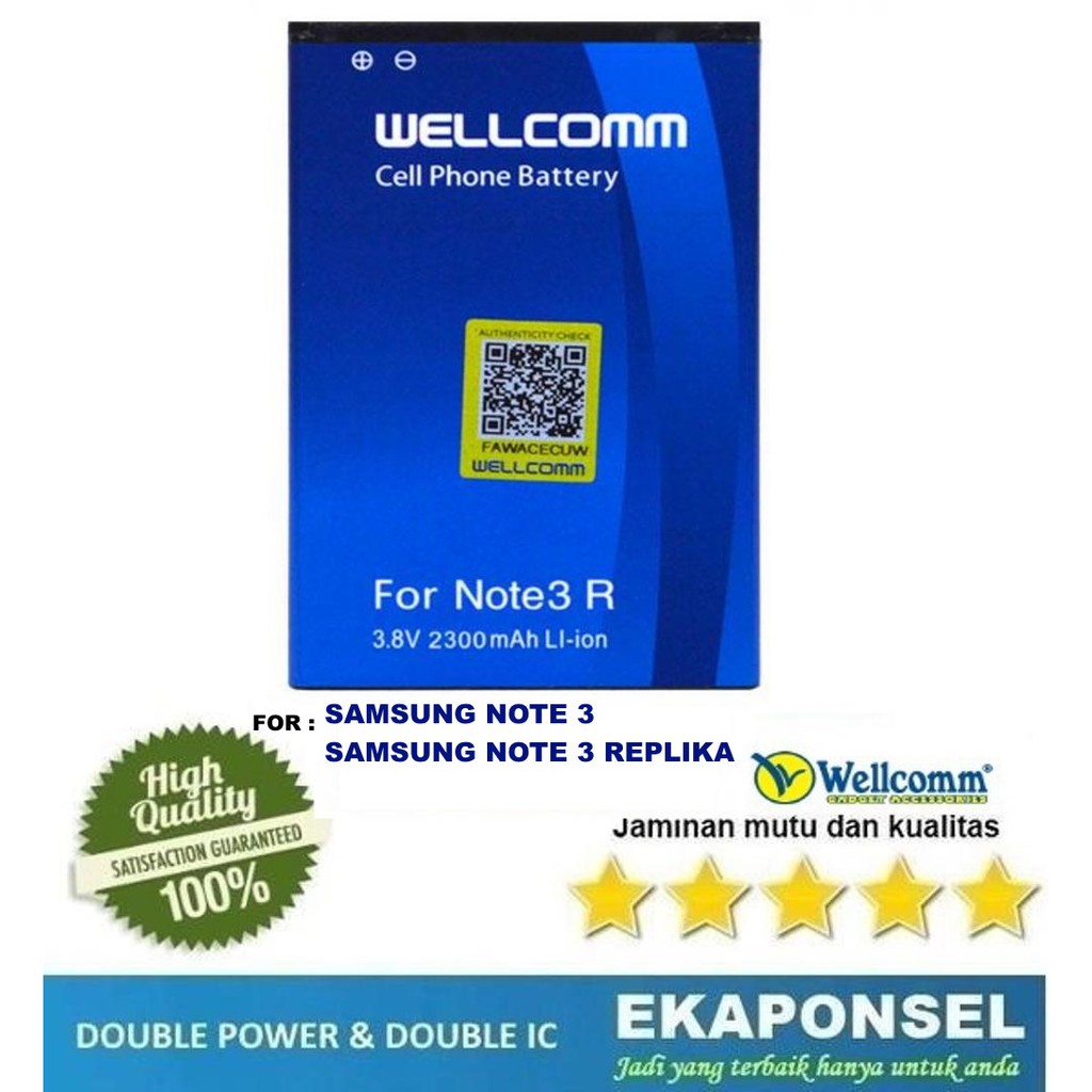Samsung Note 3 Note 3 Replika Battery Double Ic Original Wellcomm Shopee Indonesia