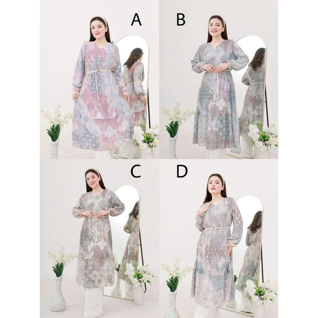 Artemis Fashion~ JELITA / AMORA / KAMILA /  Plisket // Atasan motif bunga (Ceruty berfuring) / Tunik / Dress plisket motif Korea)