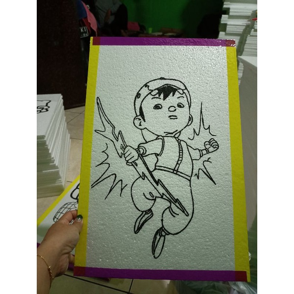 

Sterefoam Lukisan mewarnai 33x40 pakai lis