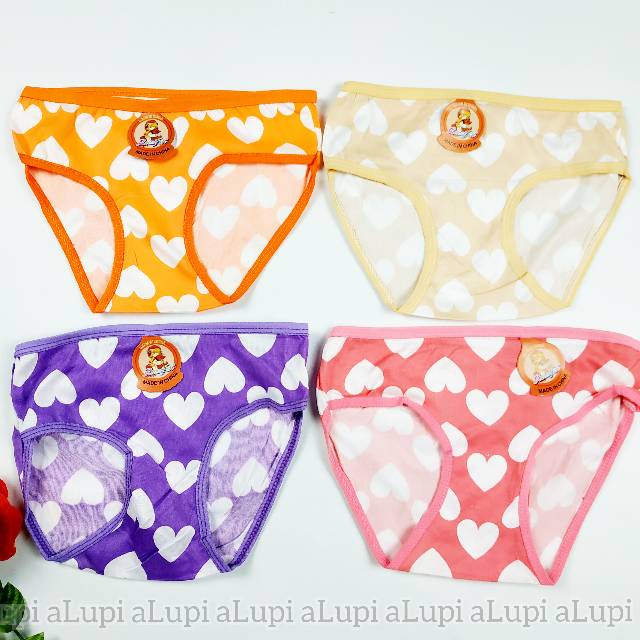 Celana Dalam CD Anak Bocah Kecil Balita Cewek Cewe Perempuan Motif Lucu One Size   T