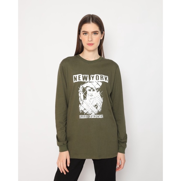 pria-kaos- kaos unisex erigo longsleeve bona fide cotton combed olive - s -kaos-pria 750 atasan-