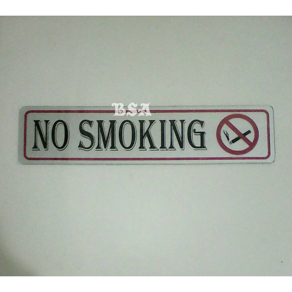 

Sticker stiker mika NO SMOKING uk 19,5 cm x 4,5 cm