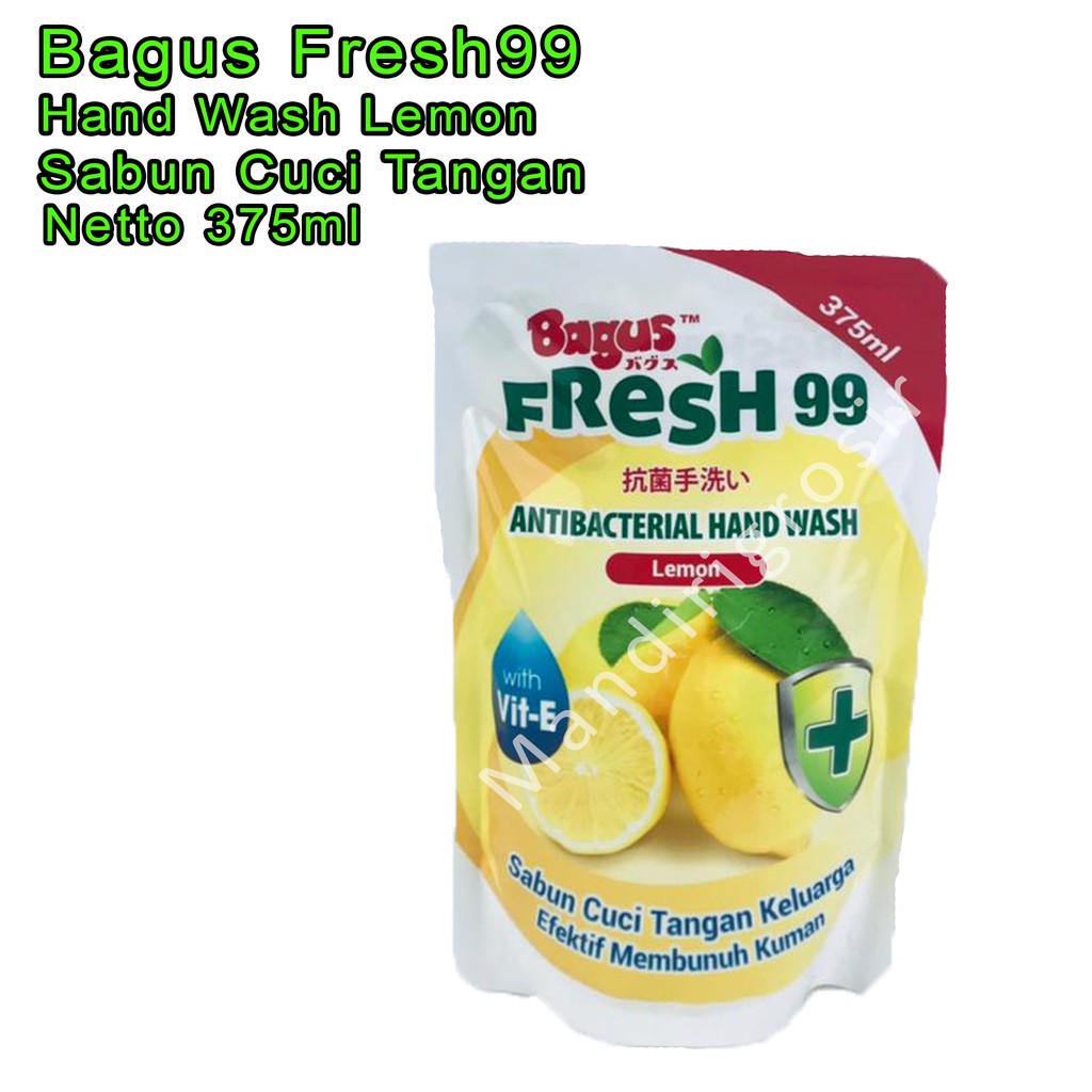 Hand Wash Lemon *Bagus Fresh99 * Sabun Cuci Tangan * 375ml