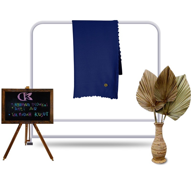 Hijab Voal Superfine Waterproof Laser Cut - NAVY