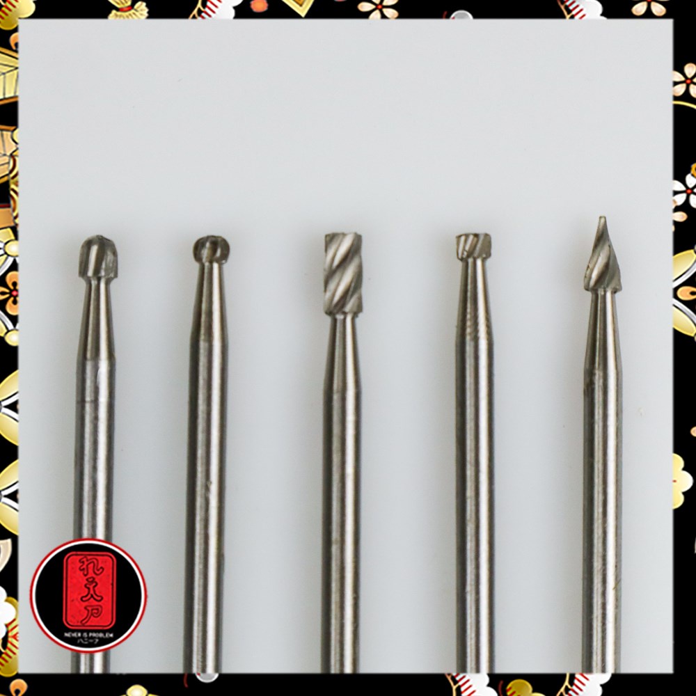 Mata Bor Tungsten Carbide Cone Spiral 10 PCS - GJ0106 - Silver