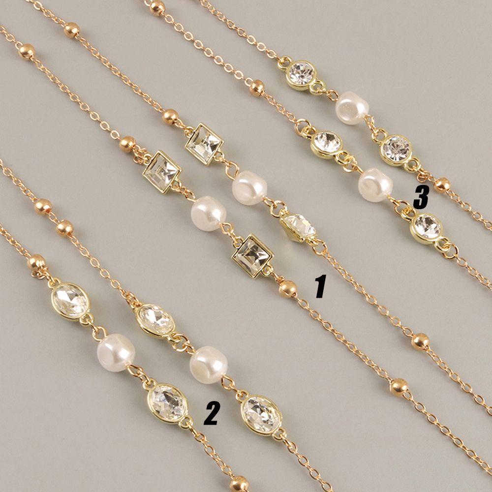 TOP Glasses Chain Holder Fashion Pearl Metal Sunglasses Lanyard