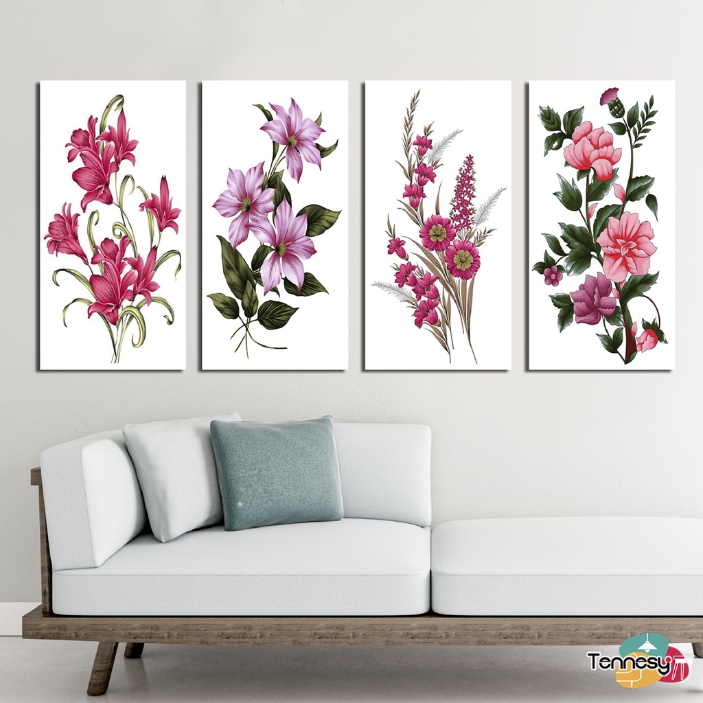 HIASAN DINDING WALL DECOR PAJANGAN POSTER DEKORASI KAMAR RUMAH FLOWER BUNGA ART