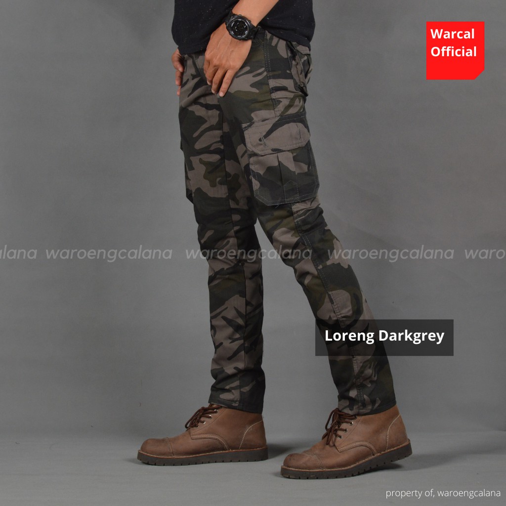 In One Cargo Panjang Loreng Darkgrey