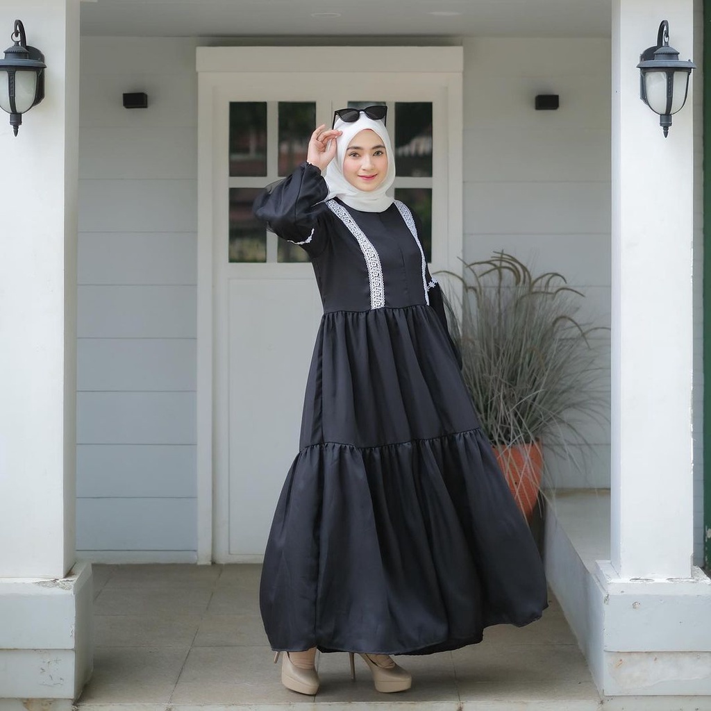 Gamis Muslim Hayla Dress / Baju Kondangan Kekinian / Gamis Wanita Terbaru