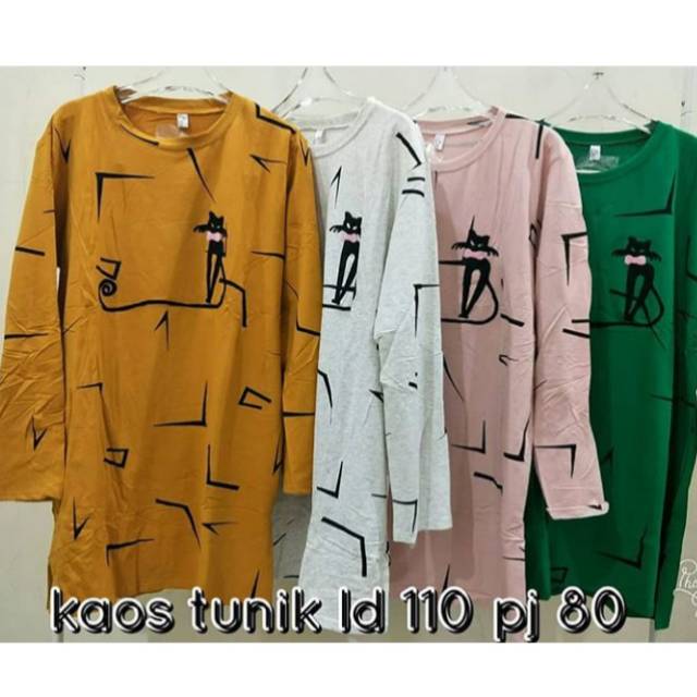 Atasan tunik kaos import bahan tiramisu premium