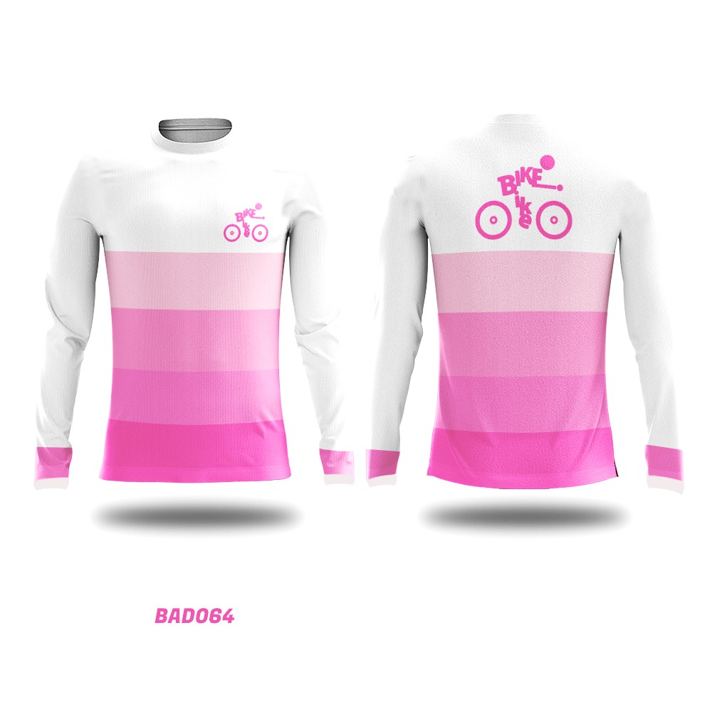 Kaos Baju Jersey Pakaian Sepeda Gowes Wanita MTB Cewek Lengan Panjang Dry Fit Full Print BAD064
