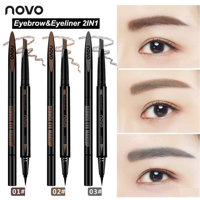 NOVO EYEBROW & EYELINER PEN 2 IN 1 #WT141