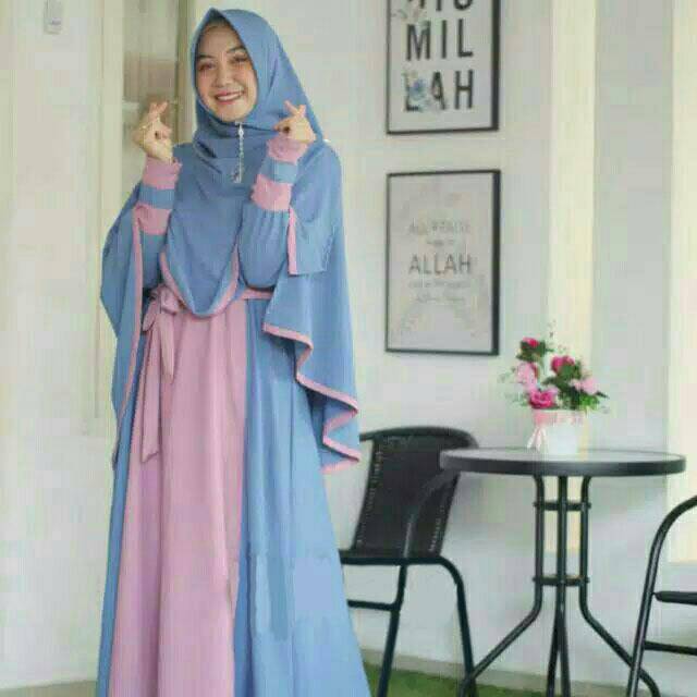 kamila gamis  syari fashion wanita muslimah/satu set gamis &amp; jilbab