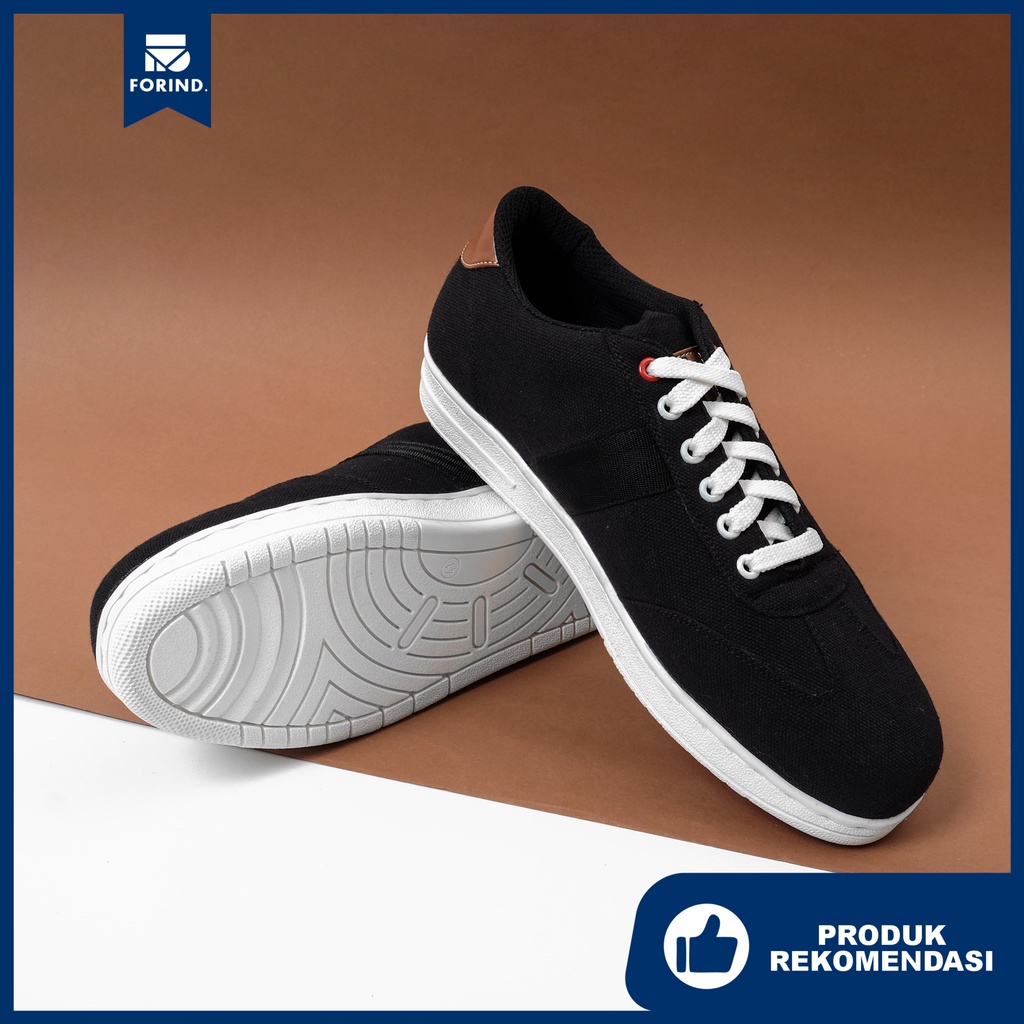 Ian Black | Sepatu Sneakers Pria Casual Polos Original Putih Cowok Ori Footwear | FORIND x ARF