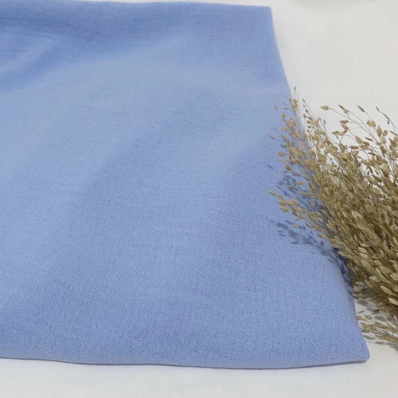 Pashmina Crinkle Premium / MEEDA Pashmina Syari 200x100 cm-Sky Blue