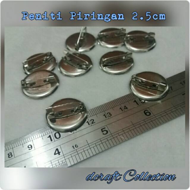 Peniti Piringan 2.5cm per lusin