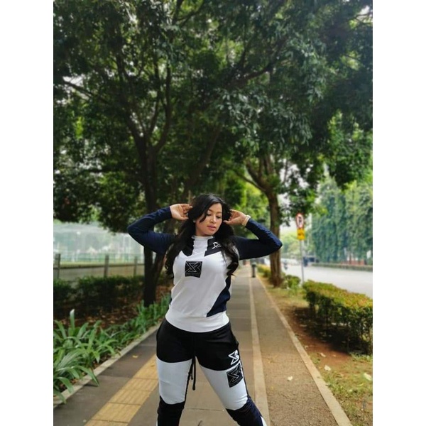 SETELAN PAKAIAN OLAHRAGA SENAM WANITA  AEROBIK ORI SXB SPORT INDONESIA SXB COOL GENERATION JUMPER  A