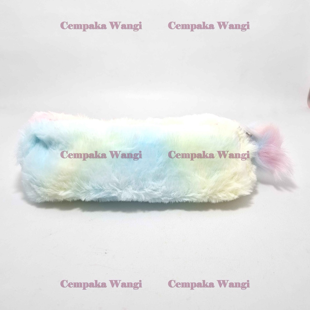 

tempat pensil bulu rainbow - tempat pensil tempat makeup serbaguna
