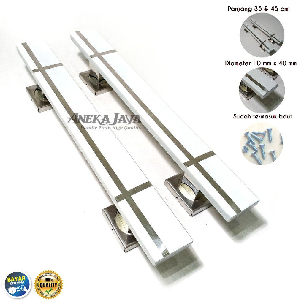 Tarikan Pintu 35 cm &amp; 45 cm Handle Pintu rumah  Pegangan Pintu rumah minimalis putih stainlees steel