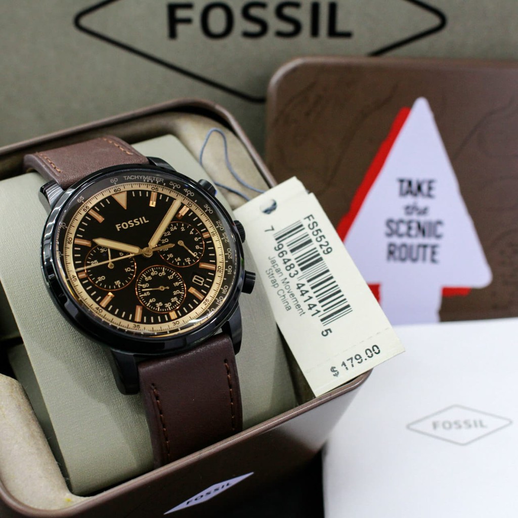 terlaris d=43mm, Fossil GOODWIN FS 5529 Original, Chronograph stopwatch, stainless steel case