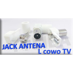 jack antena tv L plastik jantan / jack tv L / colokan antena tv L