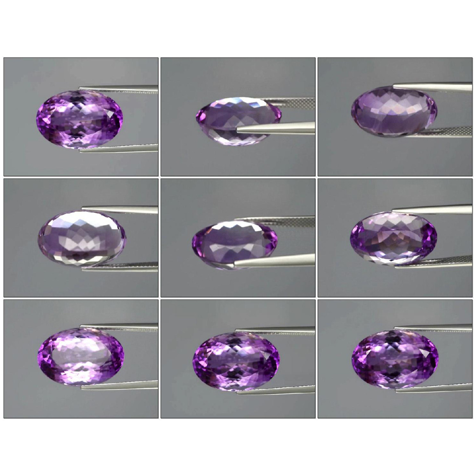 Certified Oval 13.50ct 18x12x10mm VVS Natural Unheated Rich Purple Amethyst Uruguay AT118