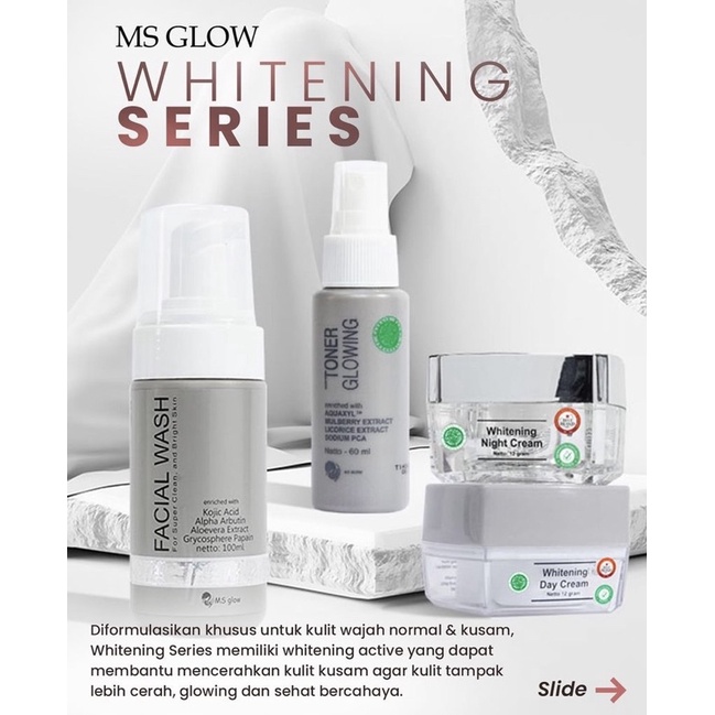ms glow paket whitening/paket pemutih/paket glowing