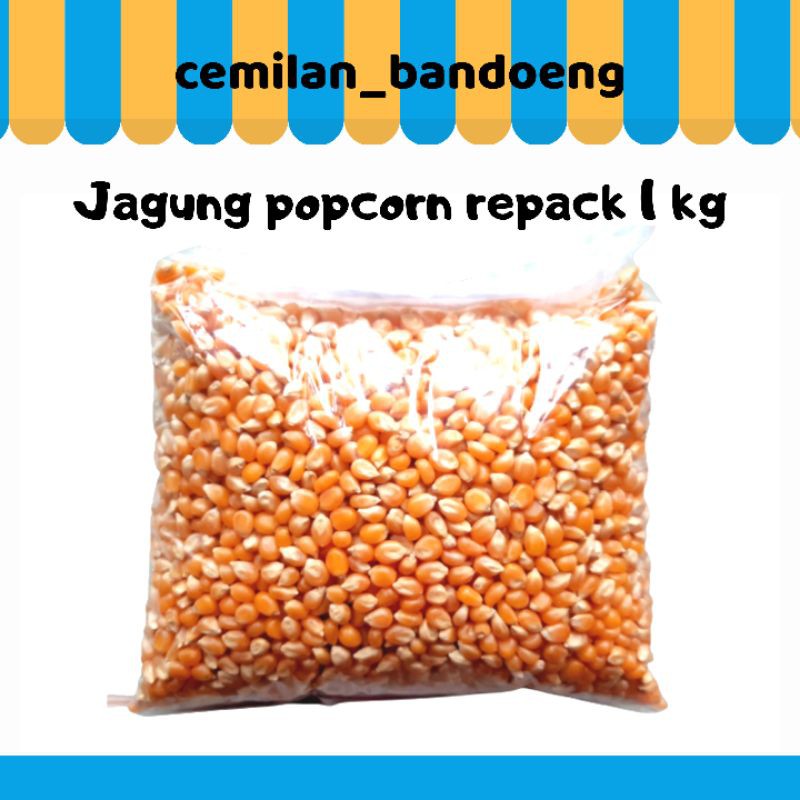 Jagung Popcorn Non GMO Mentah Butterfly 1kg EXP JUNI 2024