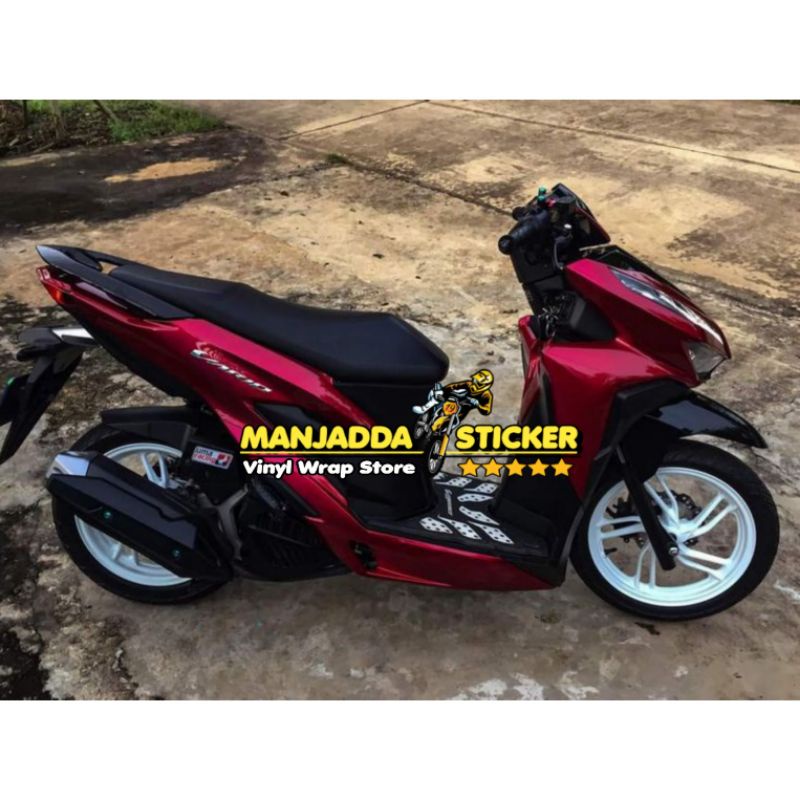 skotlet motor metalik merah candy kualitas premium bahan tebal lentur mudah dipasang