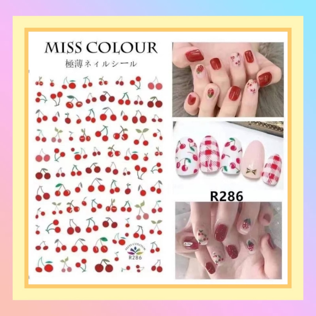 264-331 Stiker Kuku Motif Bunga Kecil Gaya Hyuna Untuk Nail Art