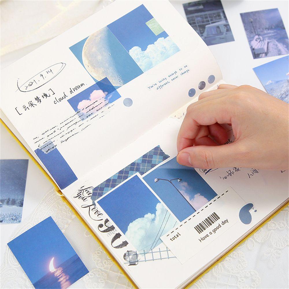 Suyo 50 Lembar Stiker Motif Awan + Bulan Untuk Dekorasi Diary / Agenda