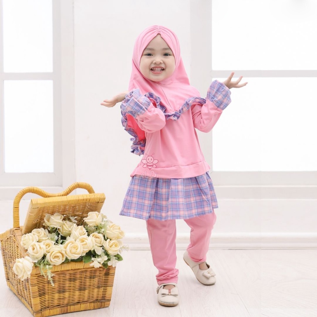 Baju Gamis Anak Perempuan / Gamis Anak Cantik / Baju Muslim Anak Qiandra 1-5 Tahun