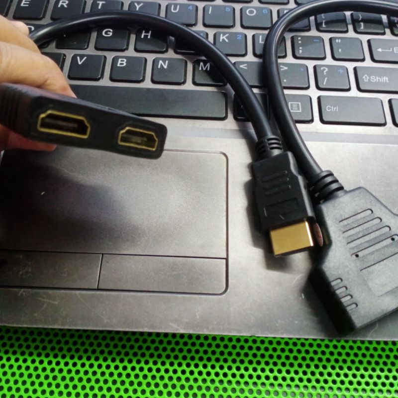 kabel spliter hdmi 1ke2 kabel HDMI male to fimela 2cabang